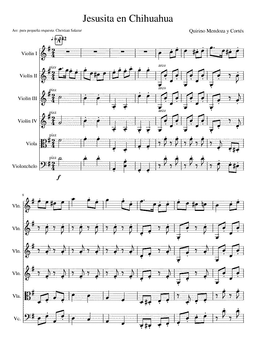 Partitura Chihuahua