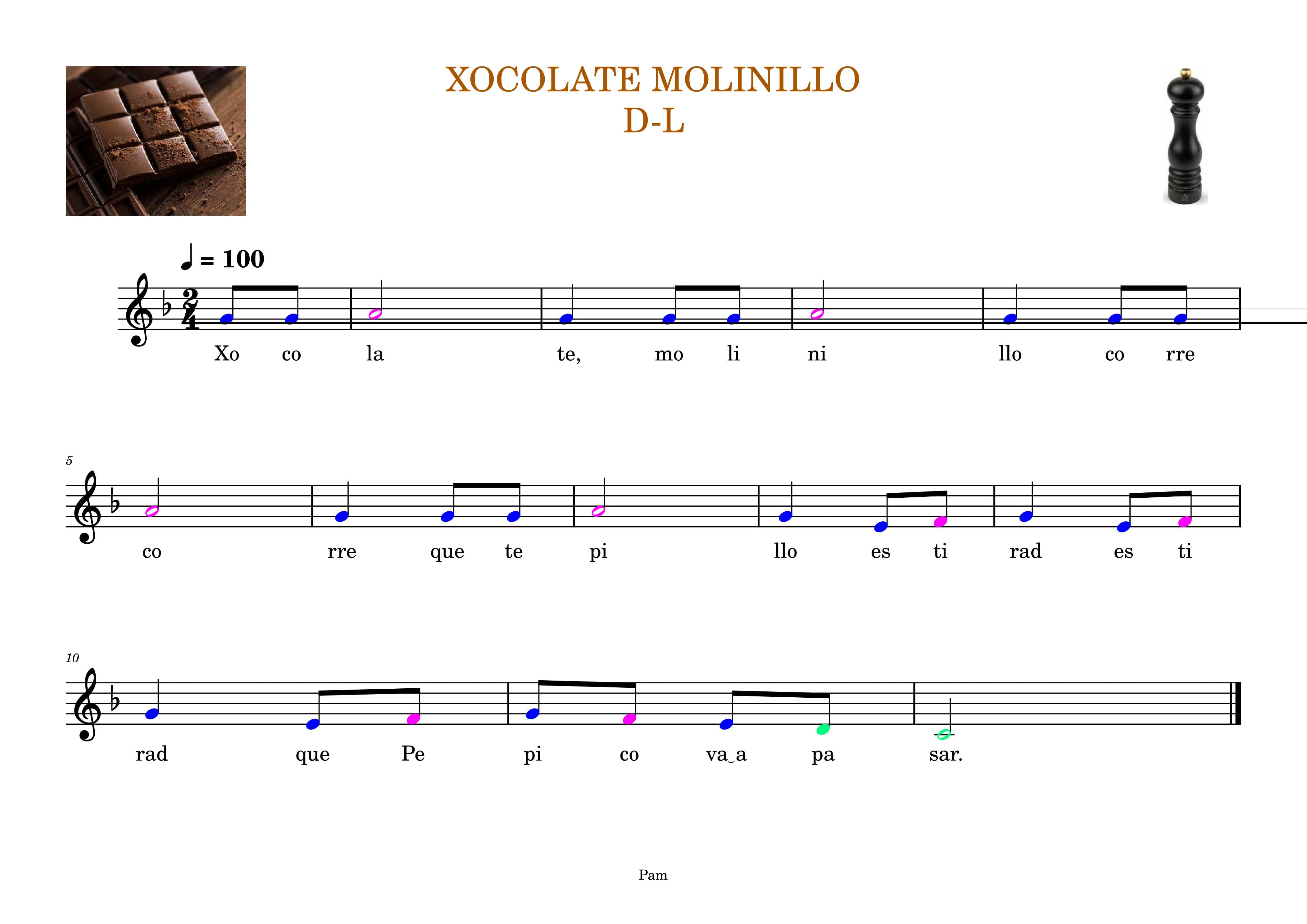 Partitura Chocolate Molinillo