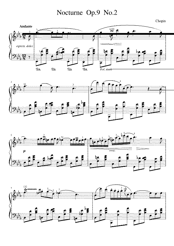 Partitura Chopin Nocturne
