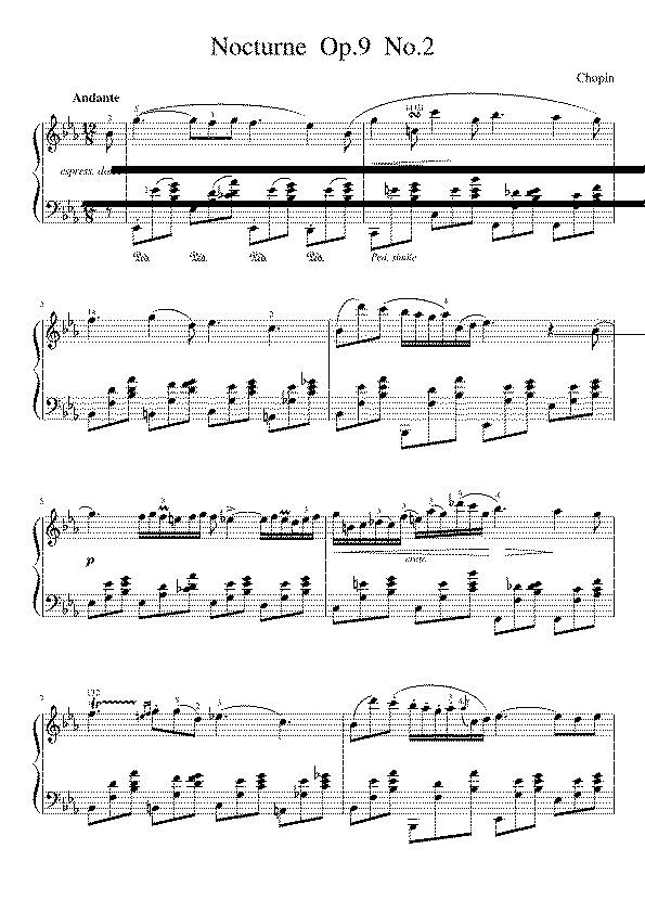 Partitura Chopin Op 9 No 2