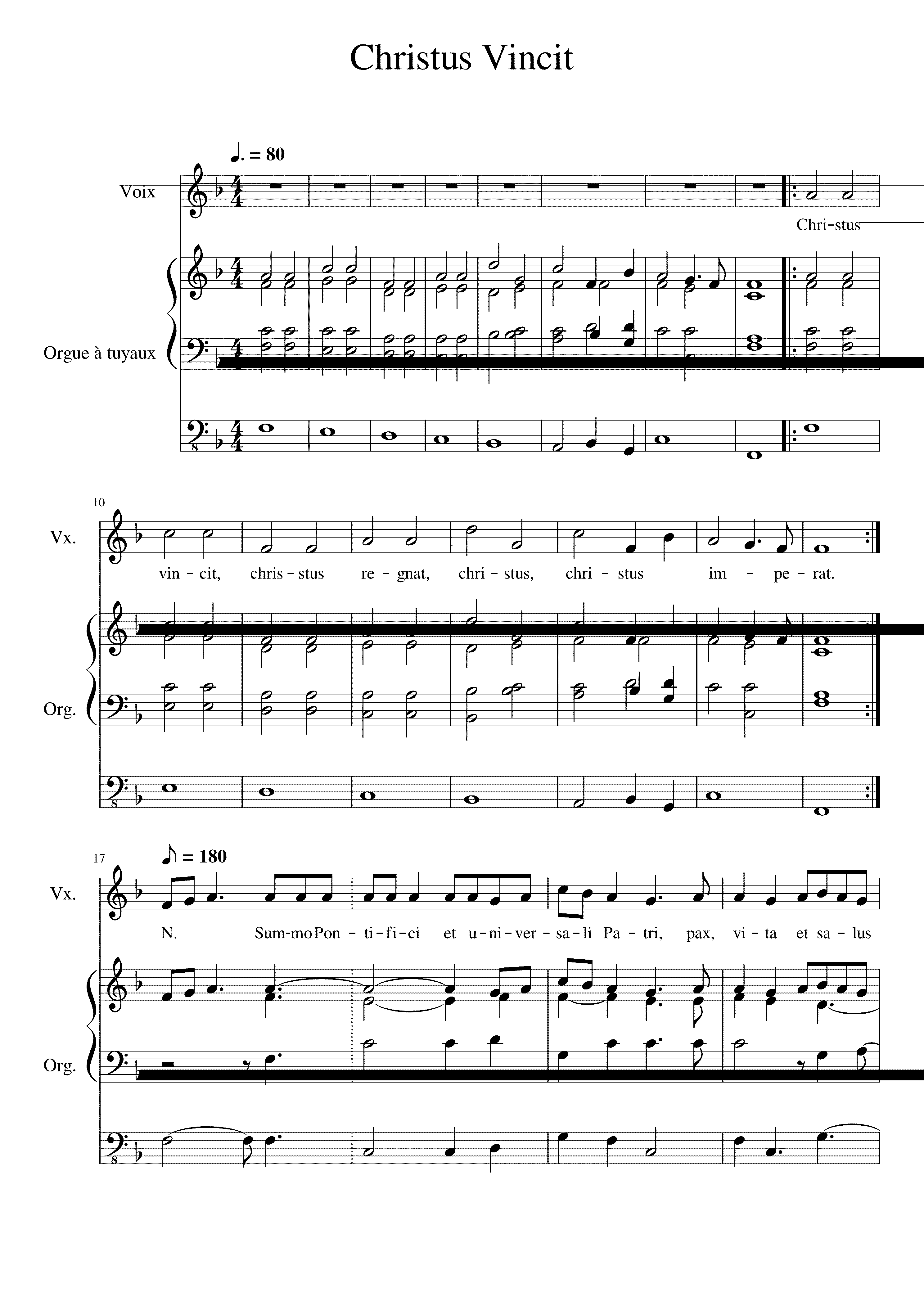 Partitura Christus Vincit