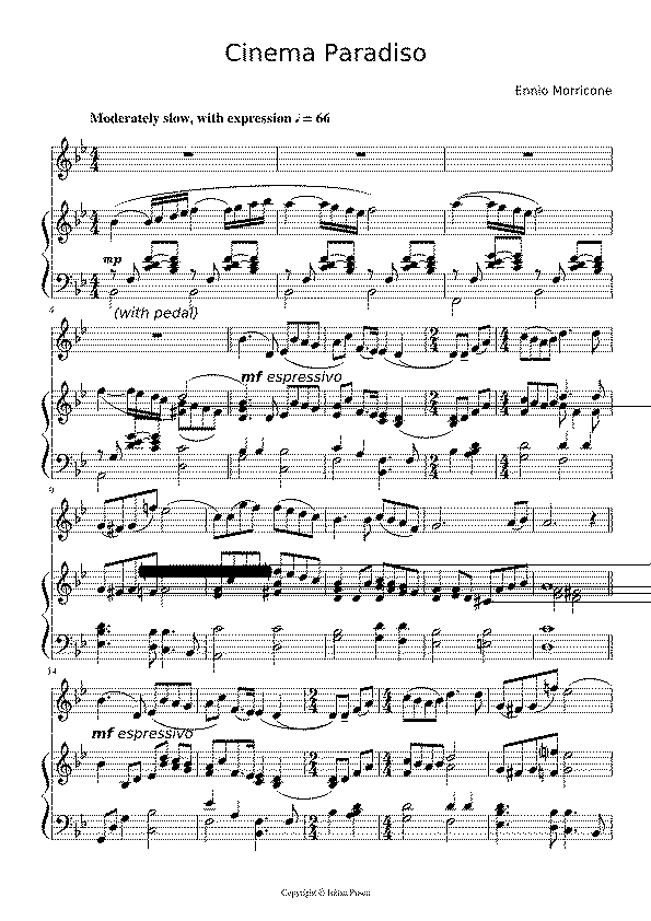 Partitura Cinema Paradiso