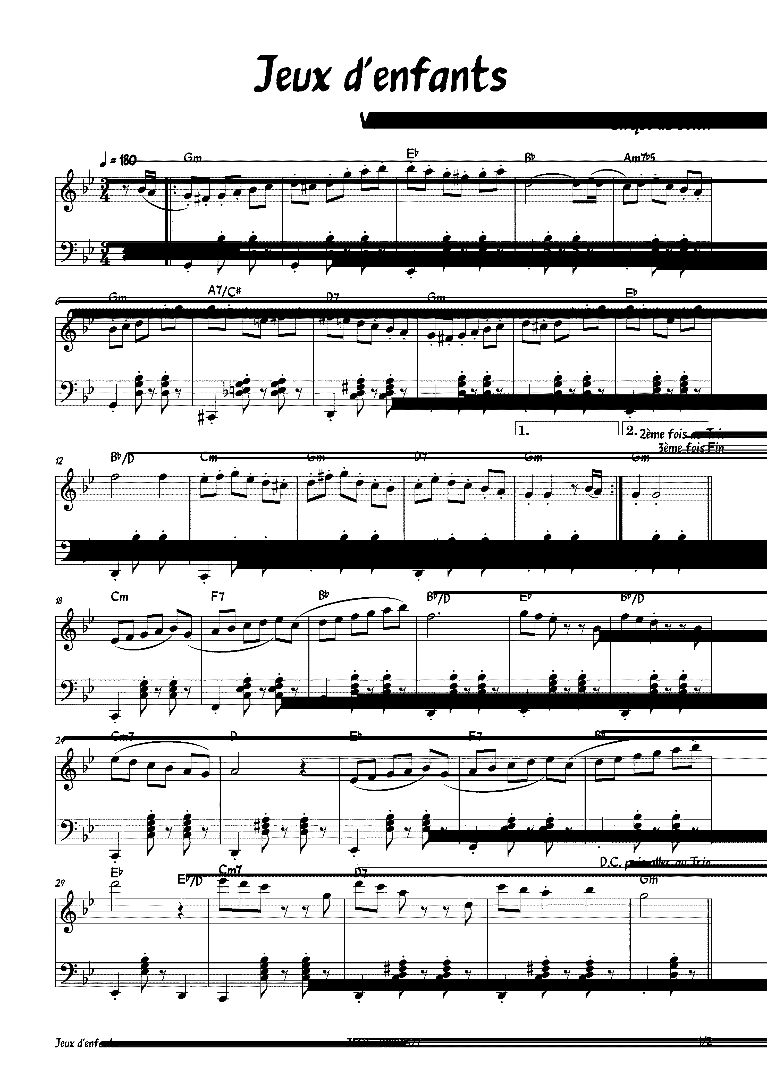 Partitura Cirque Du Soleil