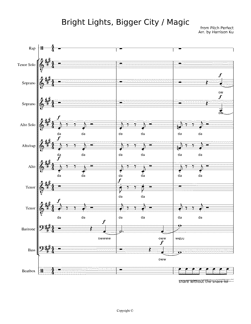 Partitura City of Lights
