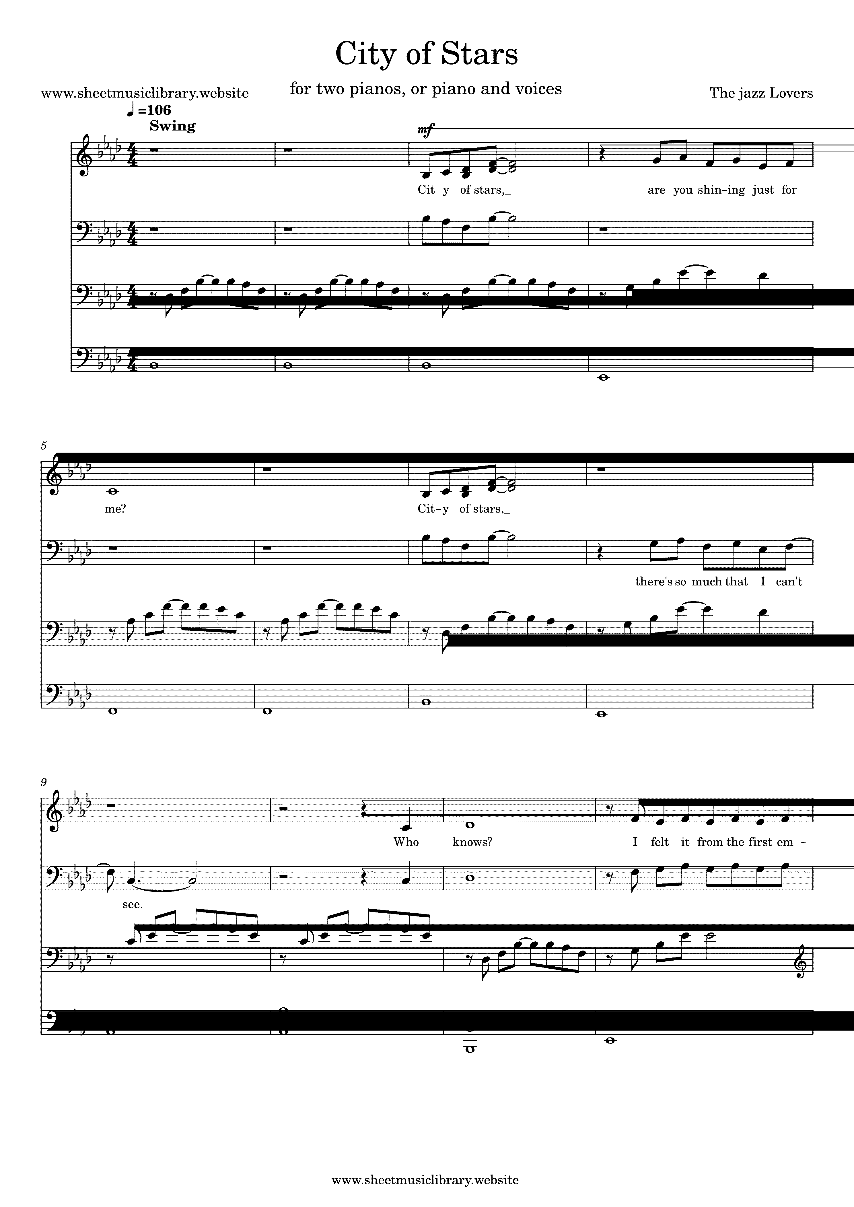 Partitura City of Stars