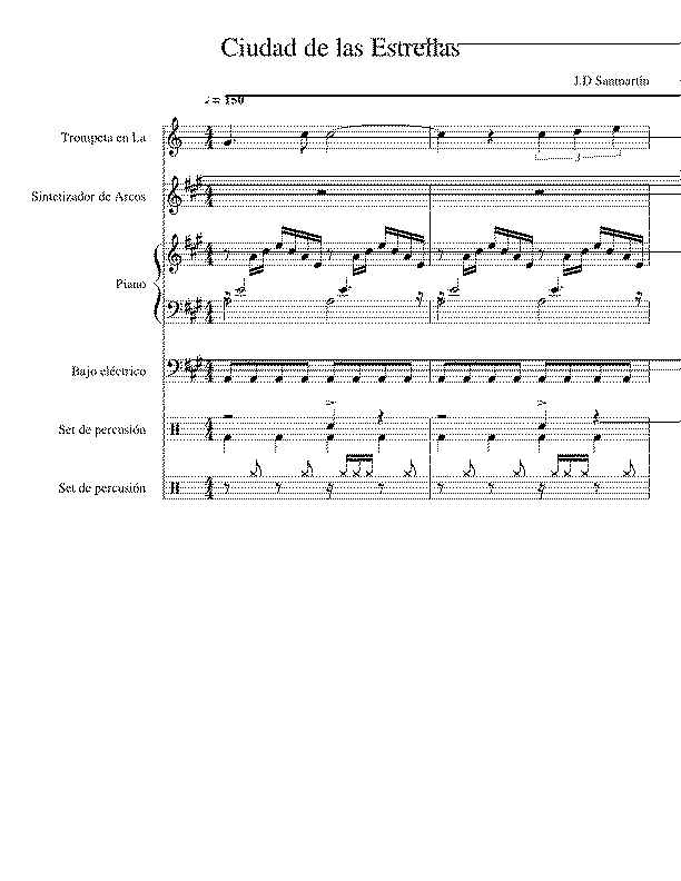Partitura Ciudad de las Estrellas
