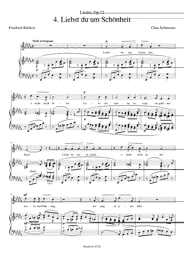 Partitura Clara Schumann
