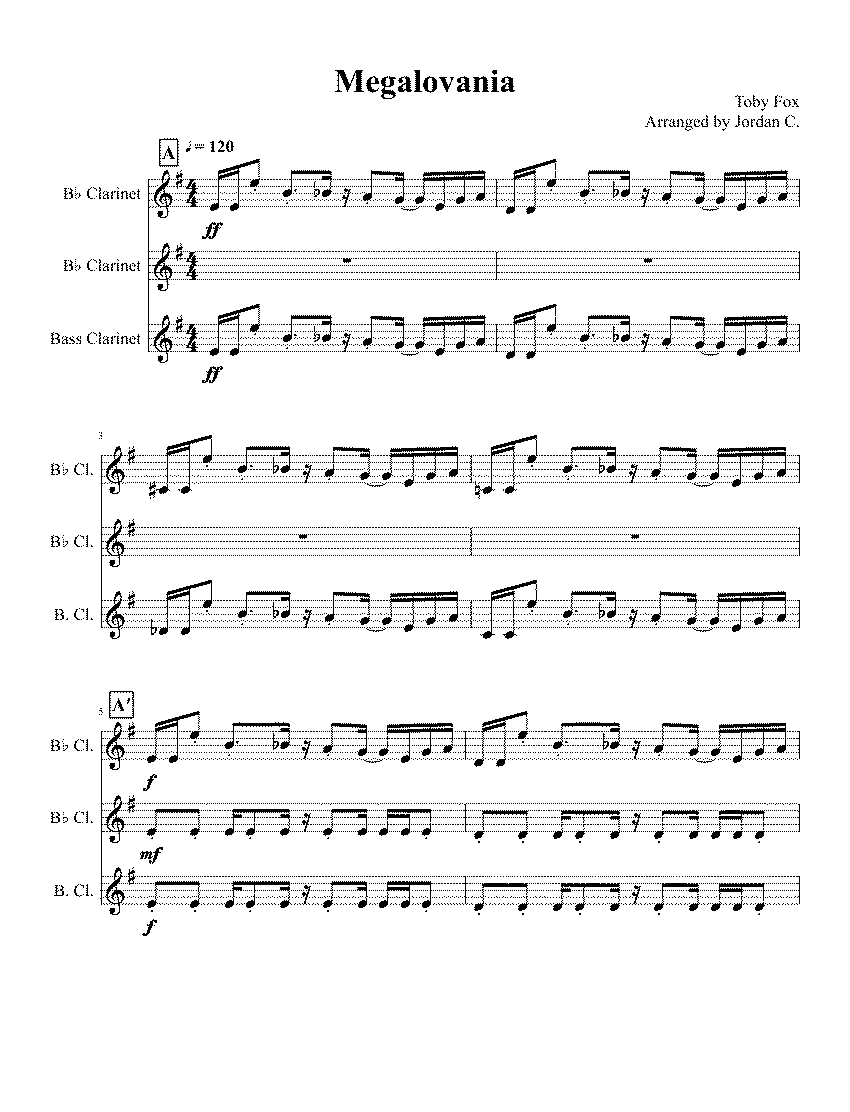 Partitura Clarinet