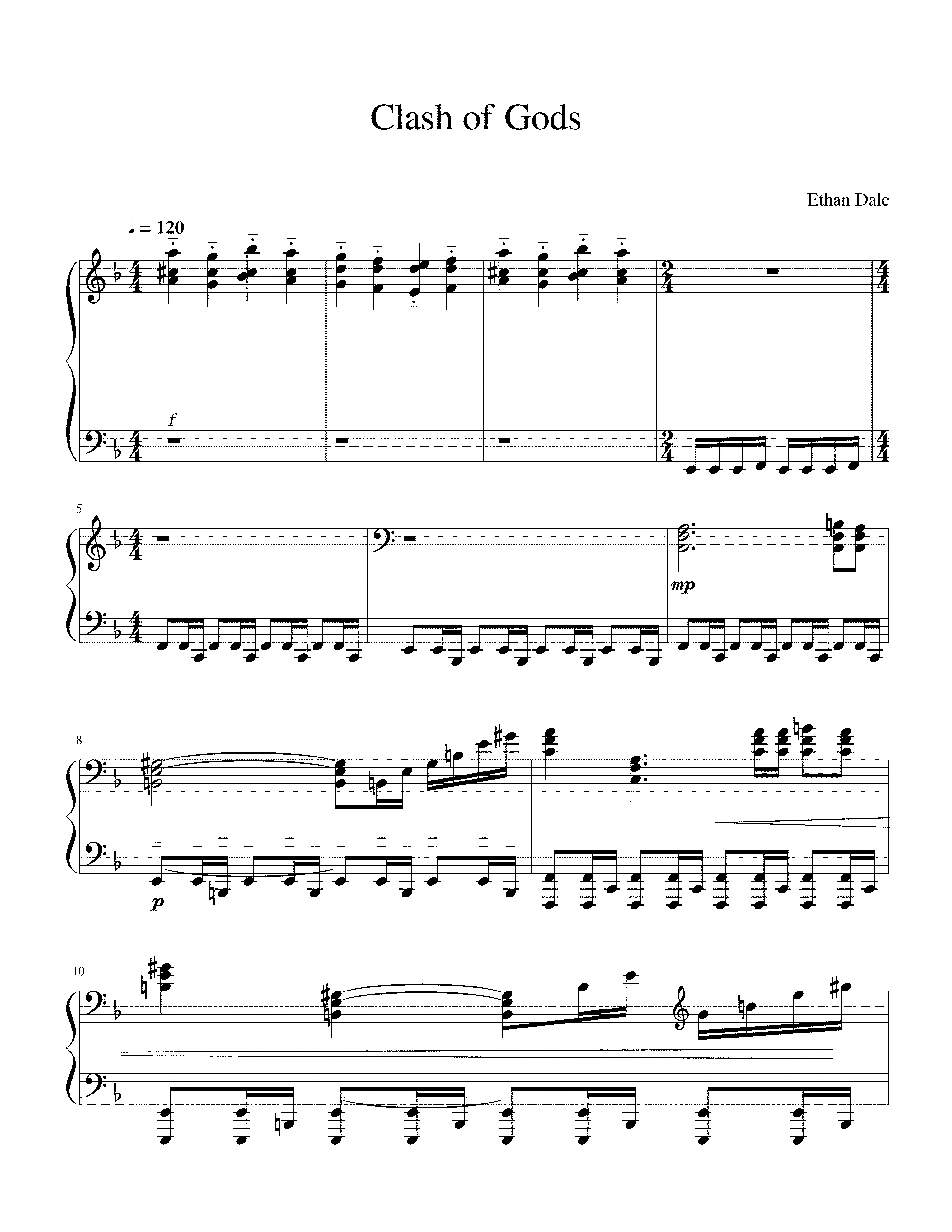 Partitura Clash of Gods