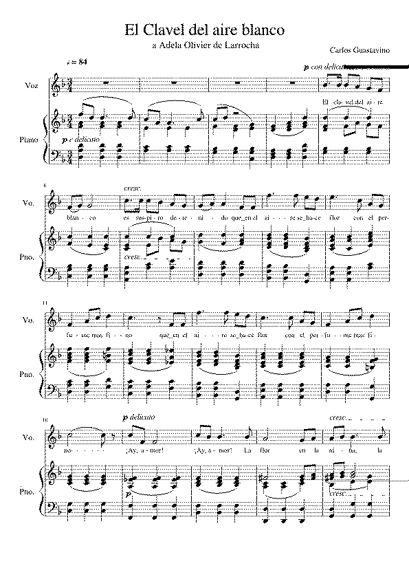 Partitura Clavel