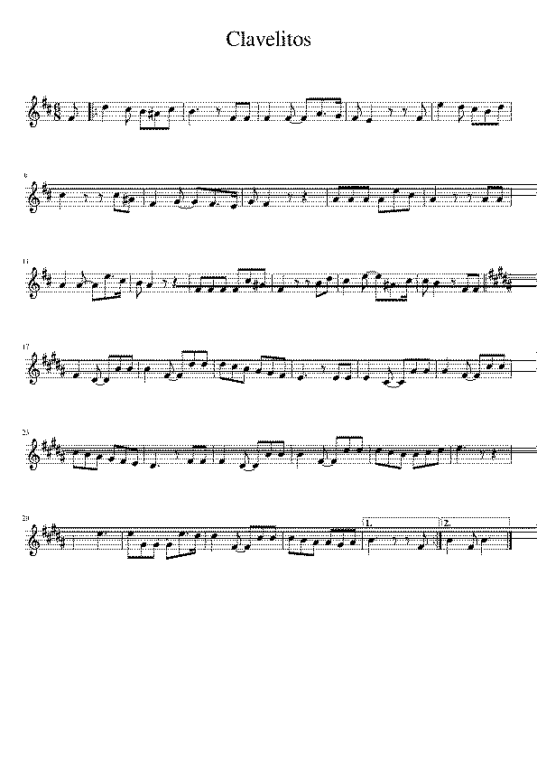 Partitura Clavelitos