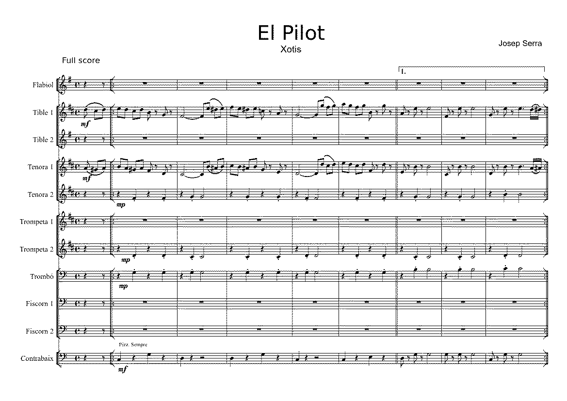 Partitura Cobla