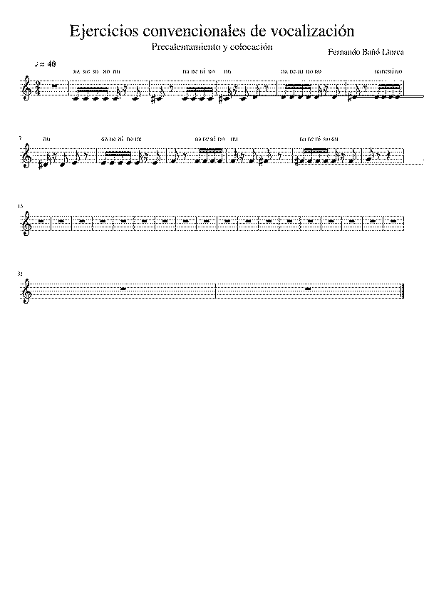 Partitura Colocacion