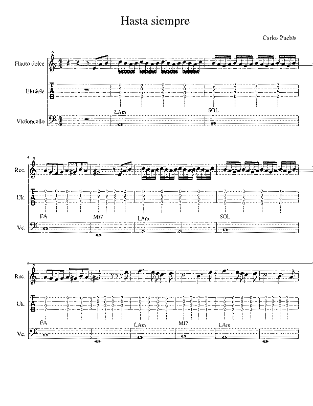 Partitura Comandante Che Guevara