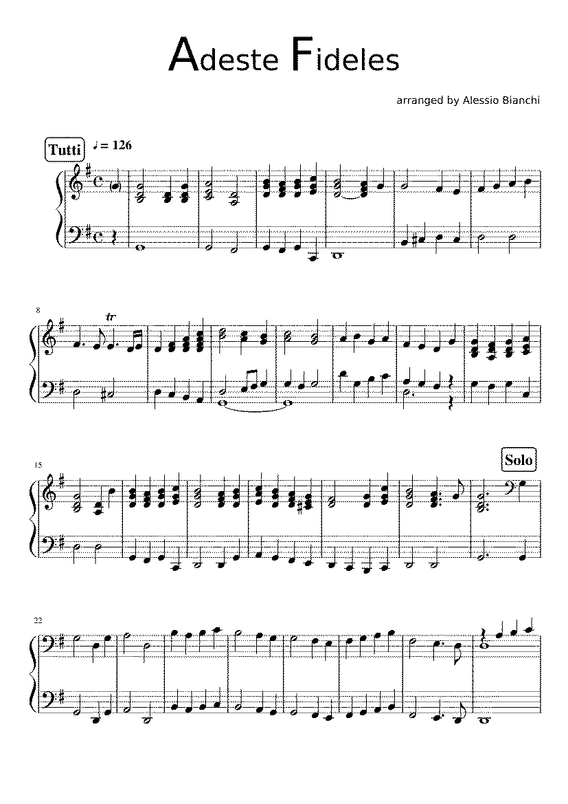 Partitura Come All Ye Faithful
