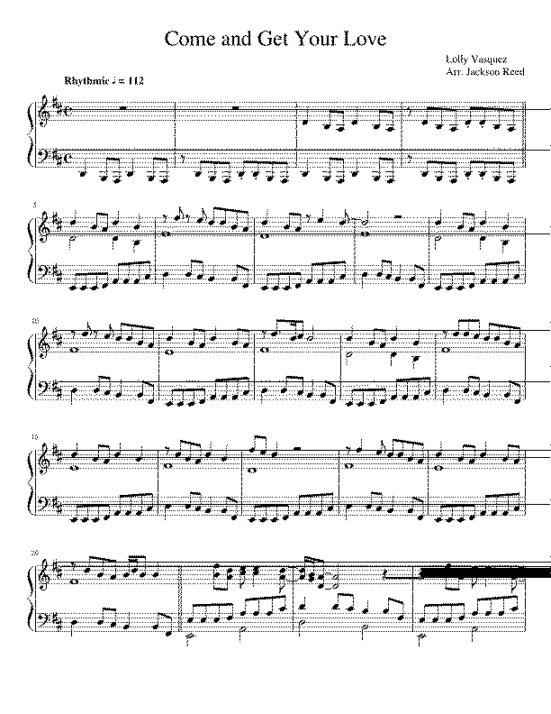 Partitura Come And Get Your Love