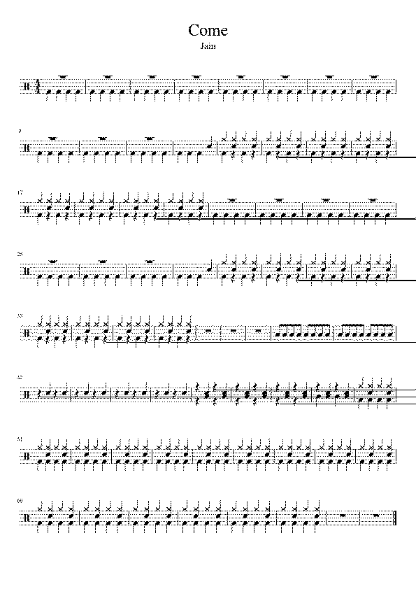 Partitura Come Jain