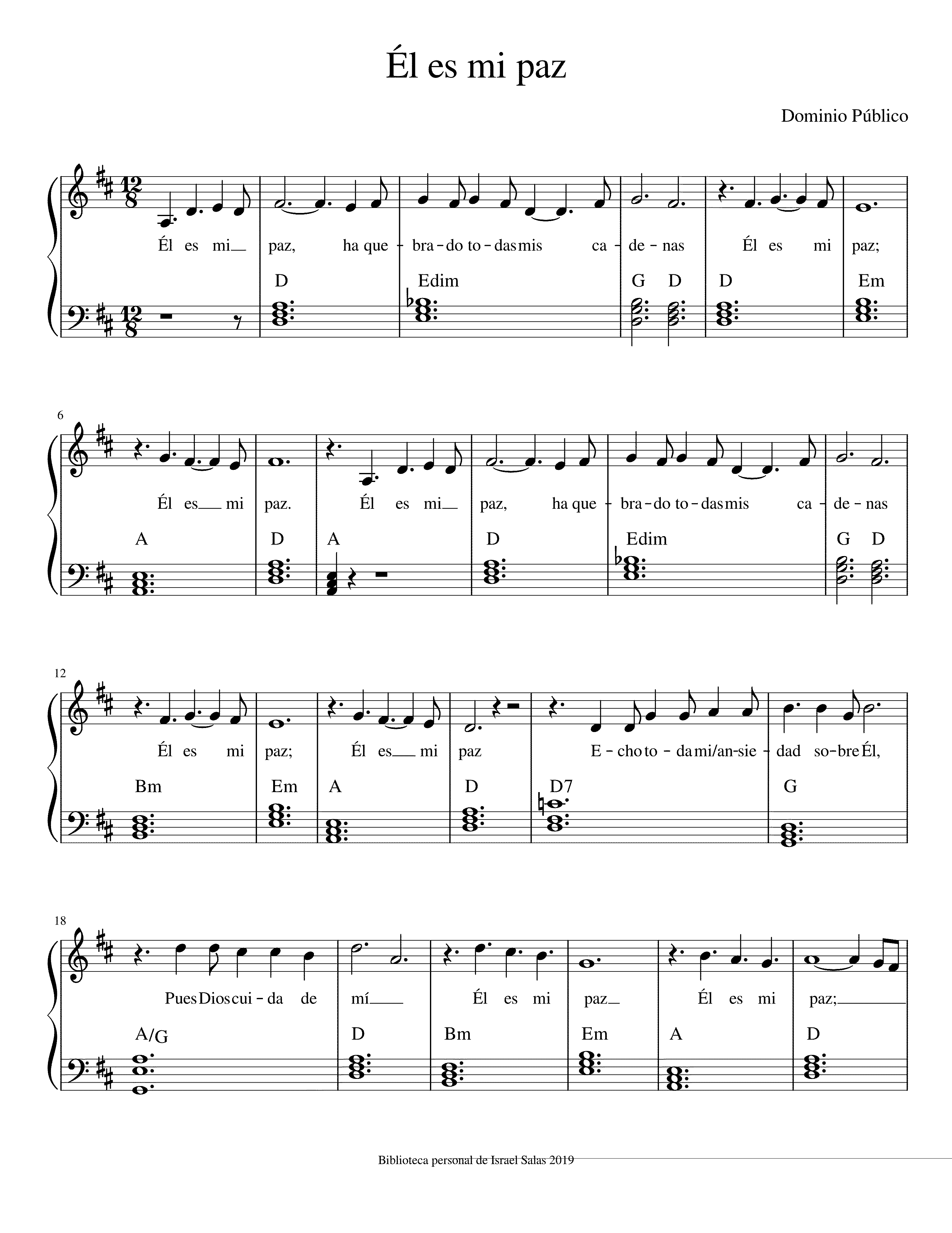 Partitura Compas Compuesto
