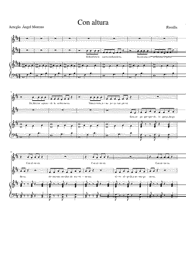Partitura Con Altura