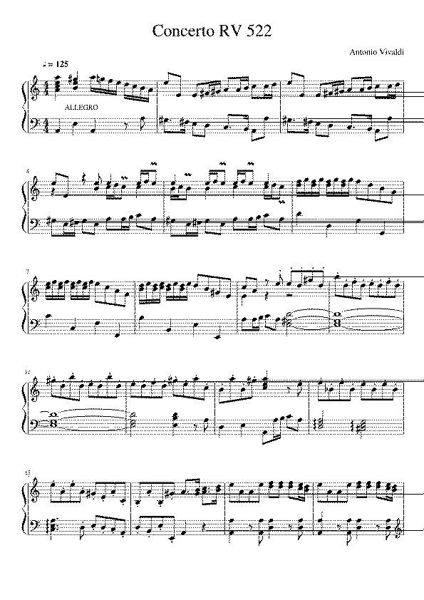 Partitura Concerto Grosso Vivaldi Op 3 No 8