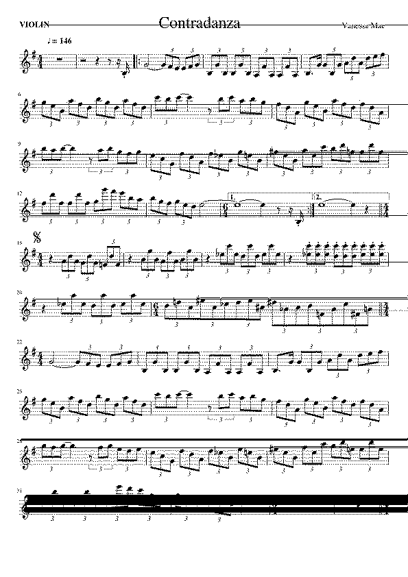 Partitura Contradanza