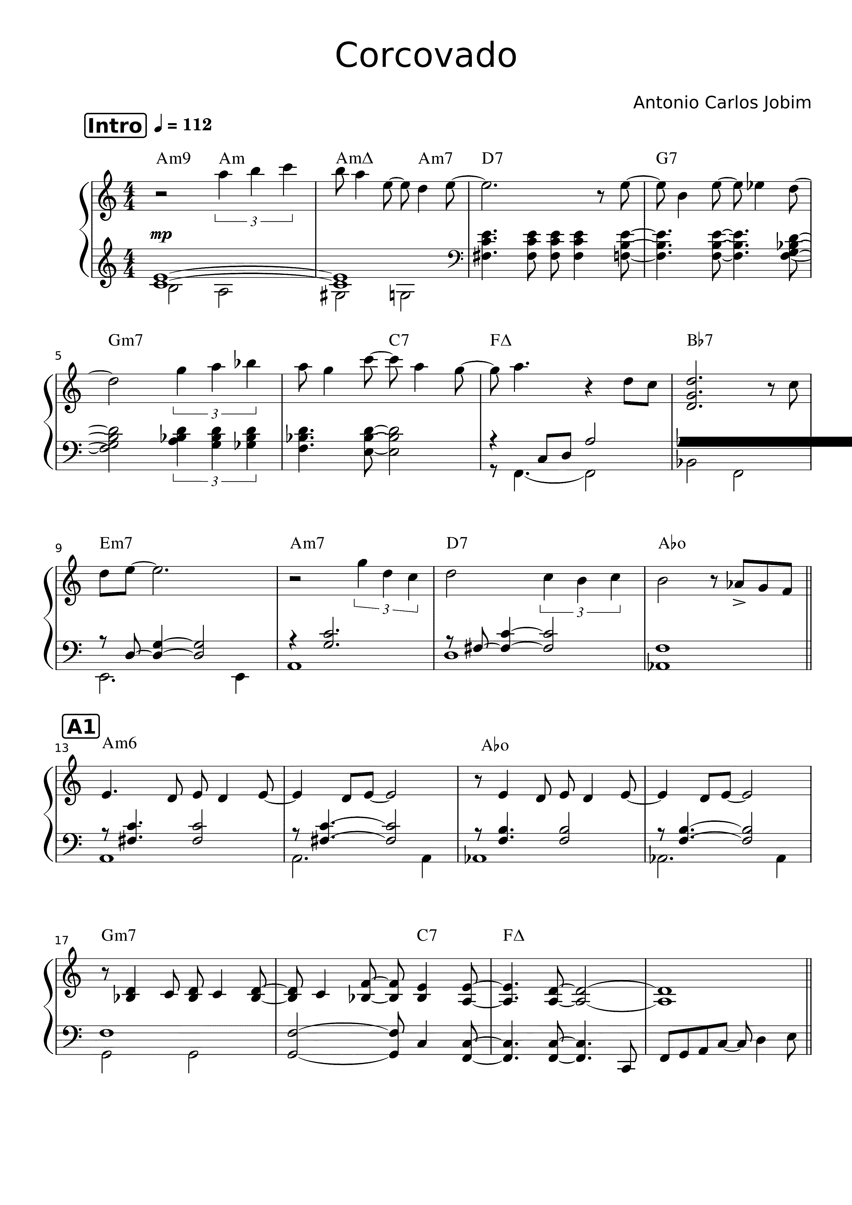 Partitura Corcovado