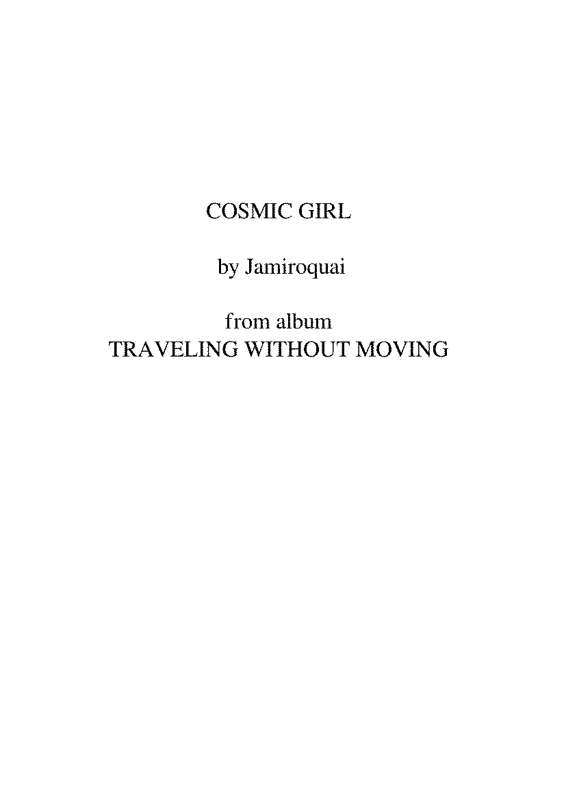 Partitura Cosmic Girl