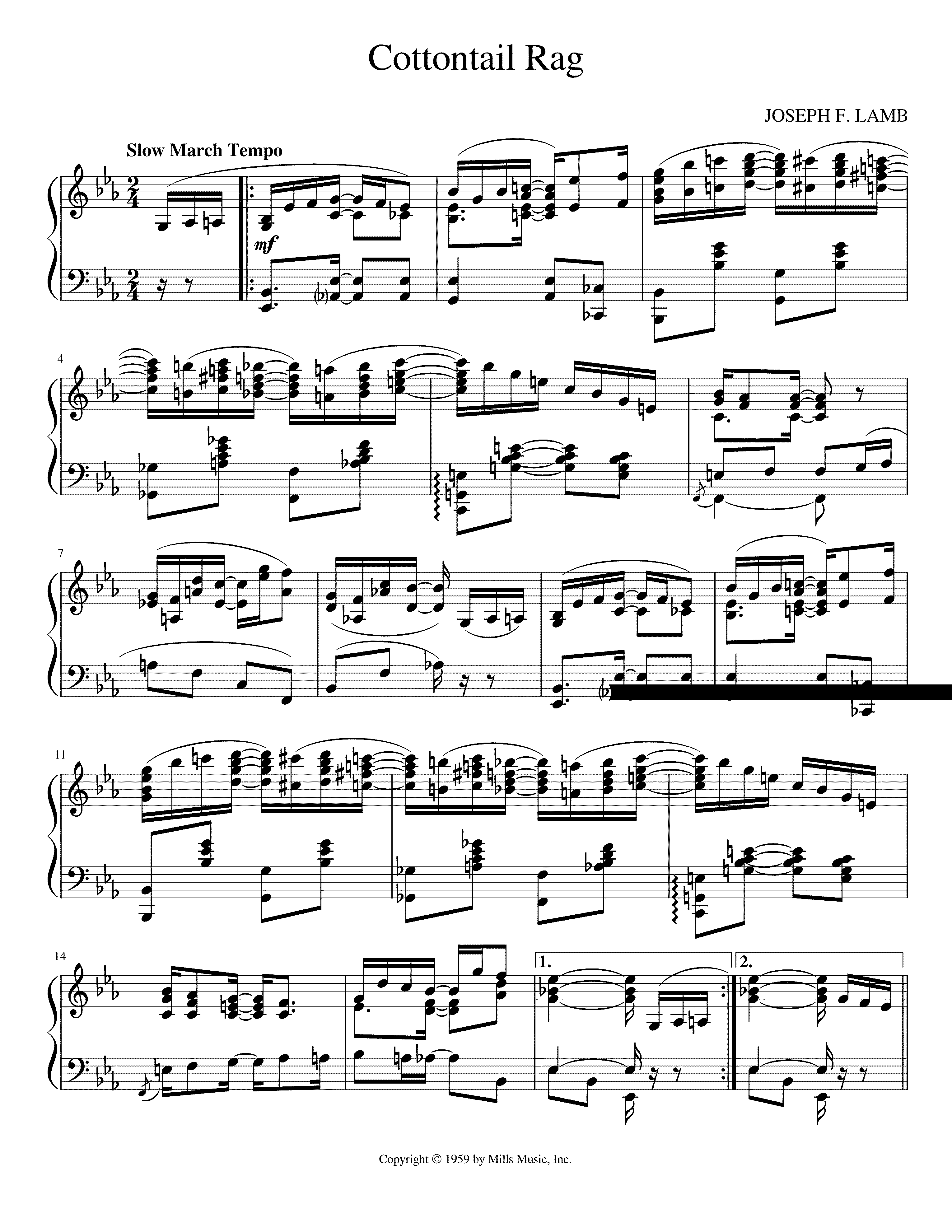 Partitura Cottontail