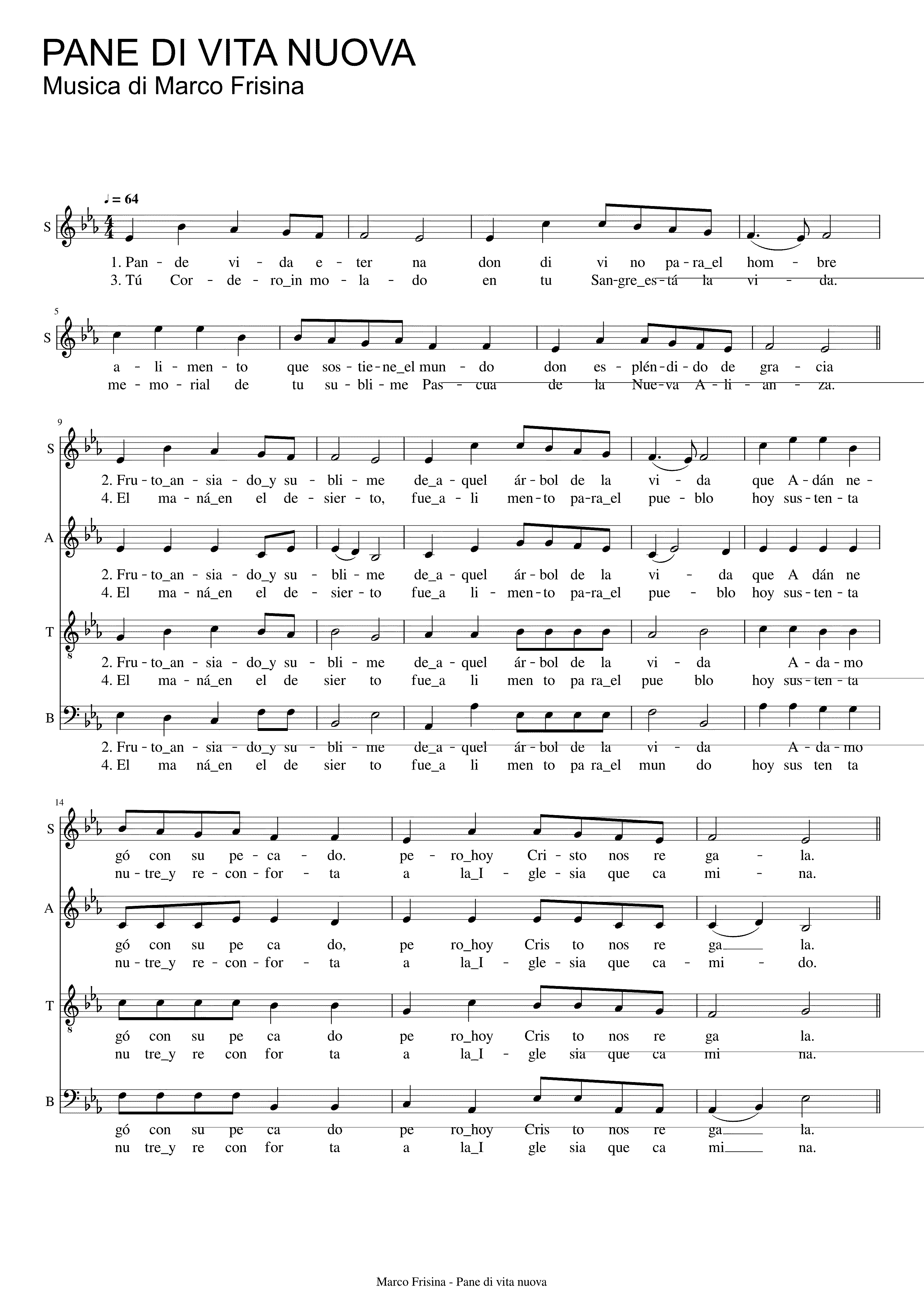 Partitura Cristo Alegria del Mundo