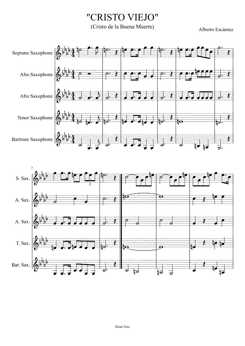 Partitura Cristo Viejo