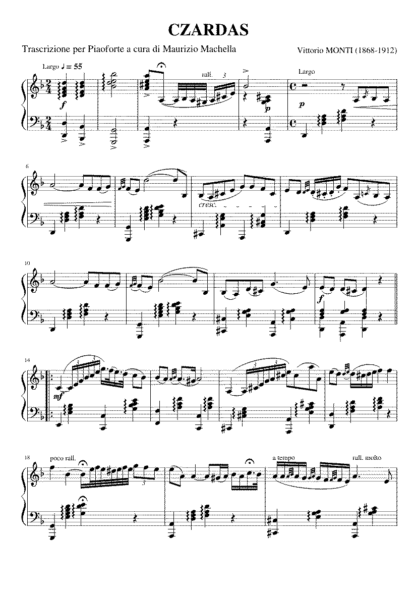 Partitura Czardas