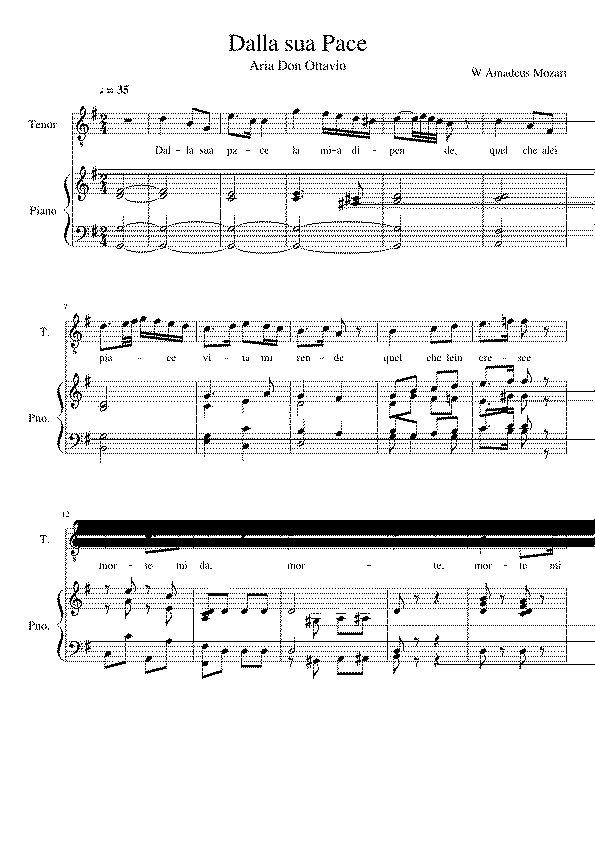 Partitura Dalla Sua Pace