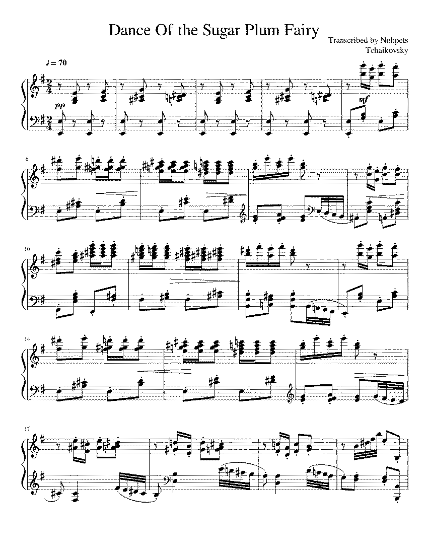 Partitura Dance of The Sugar Fairy