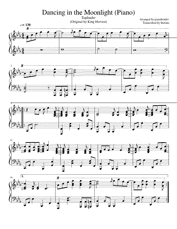 Partitura Dancing In The Moonlight