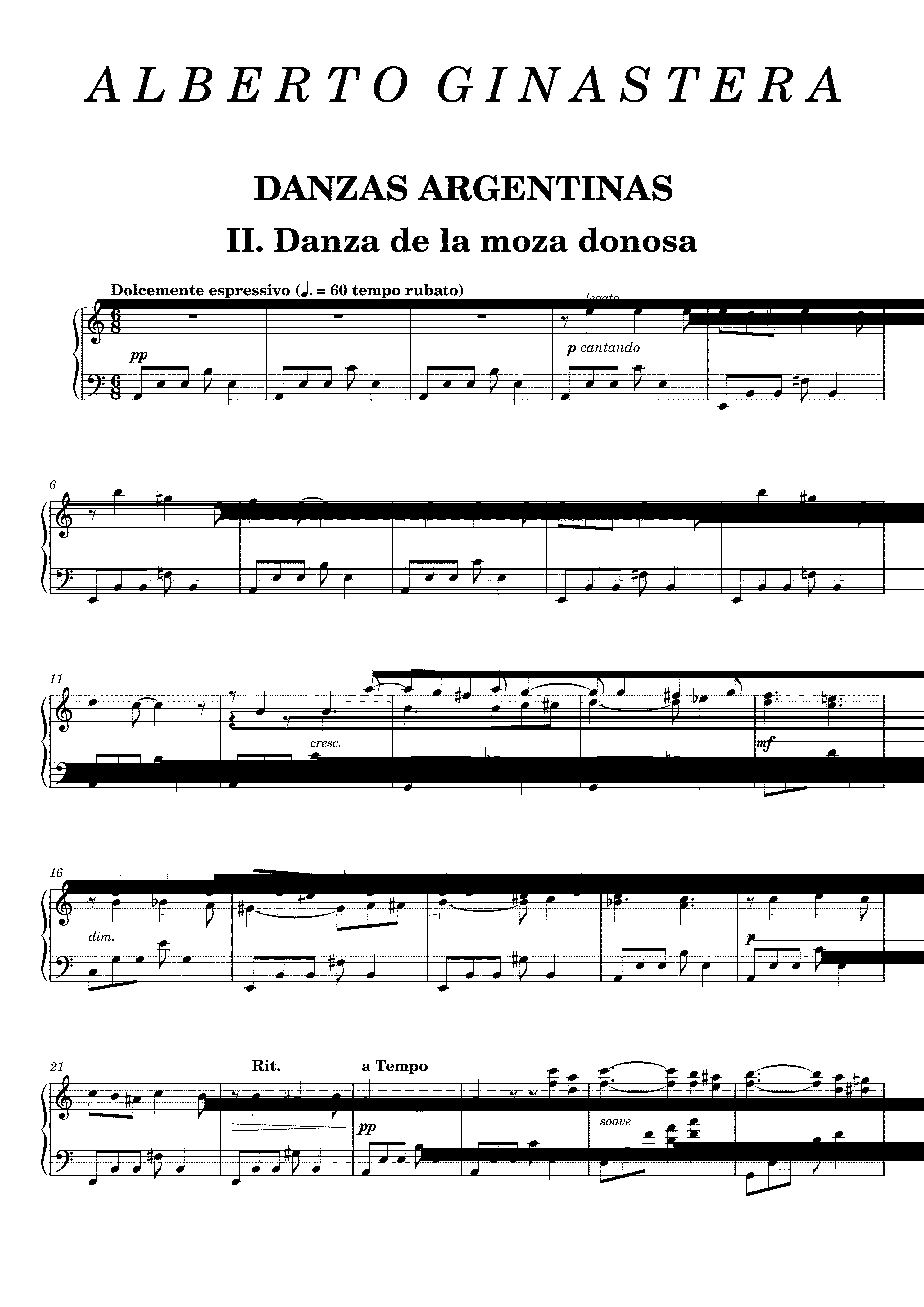 Partitura Danza de la Moza Donosa