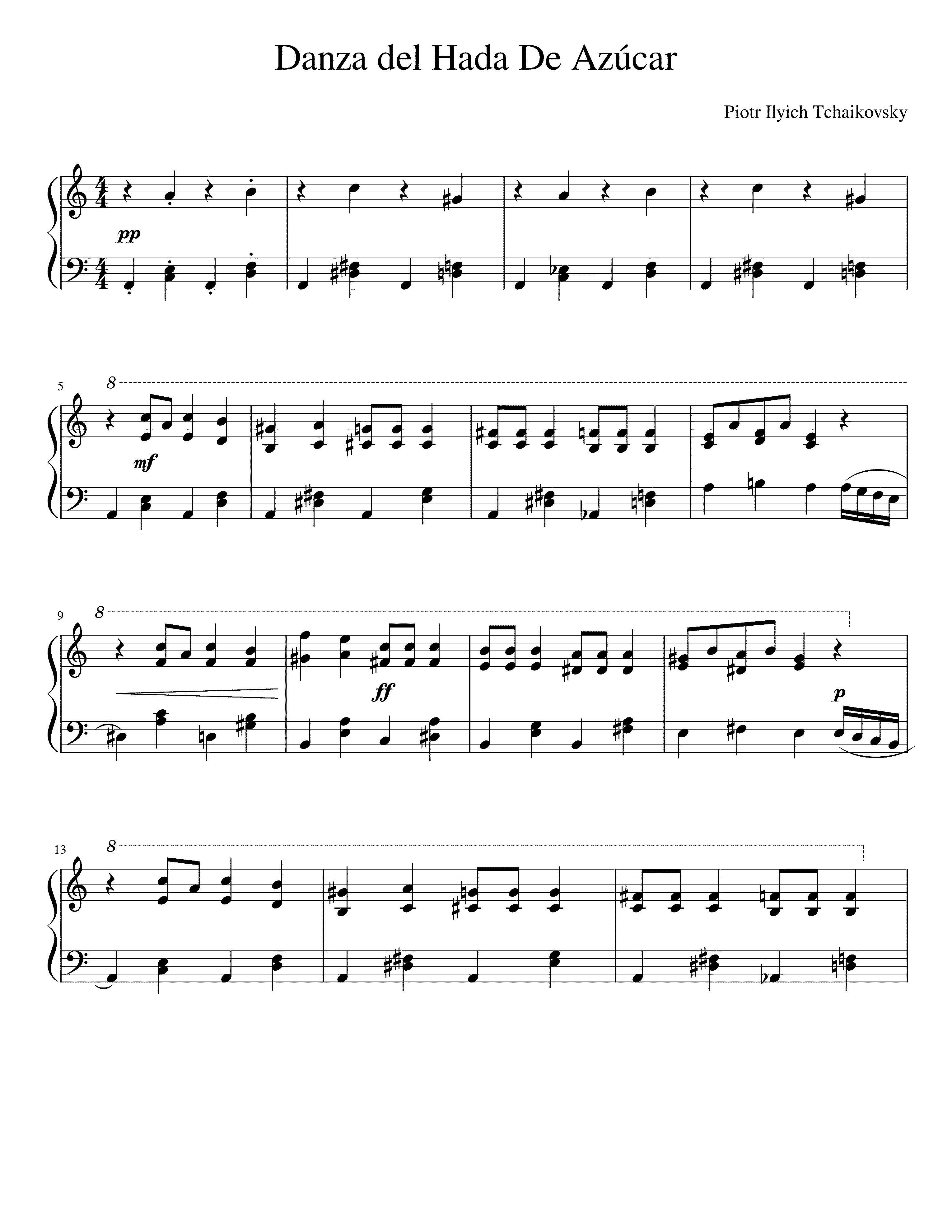 Partitura Danza del Hada de Azucar