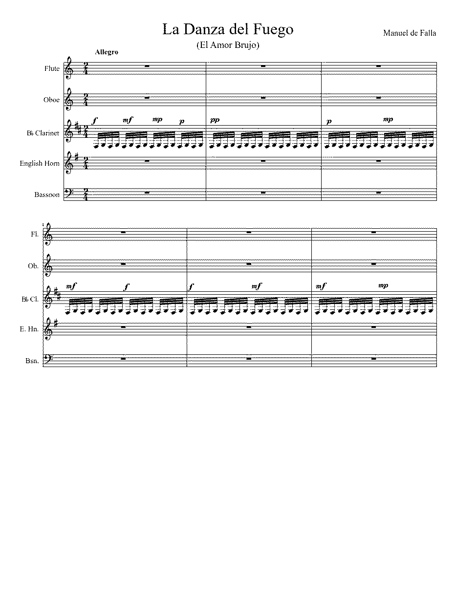 Partitura Danza Ritual del Fuego