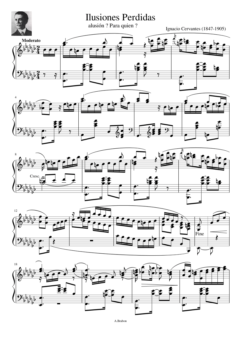 Partitura Danzas Cubanas