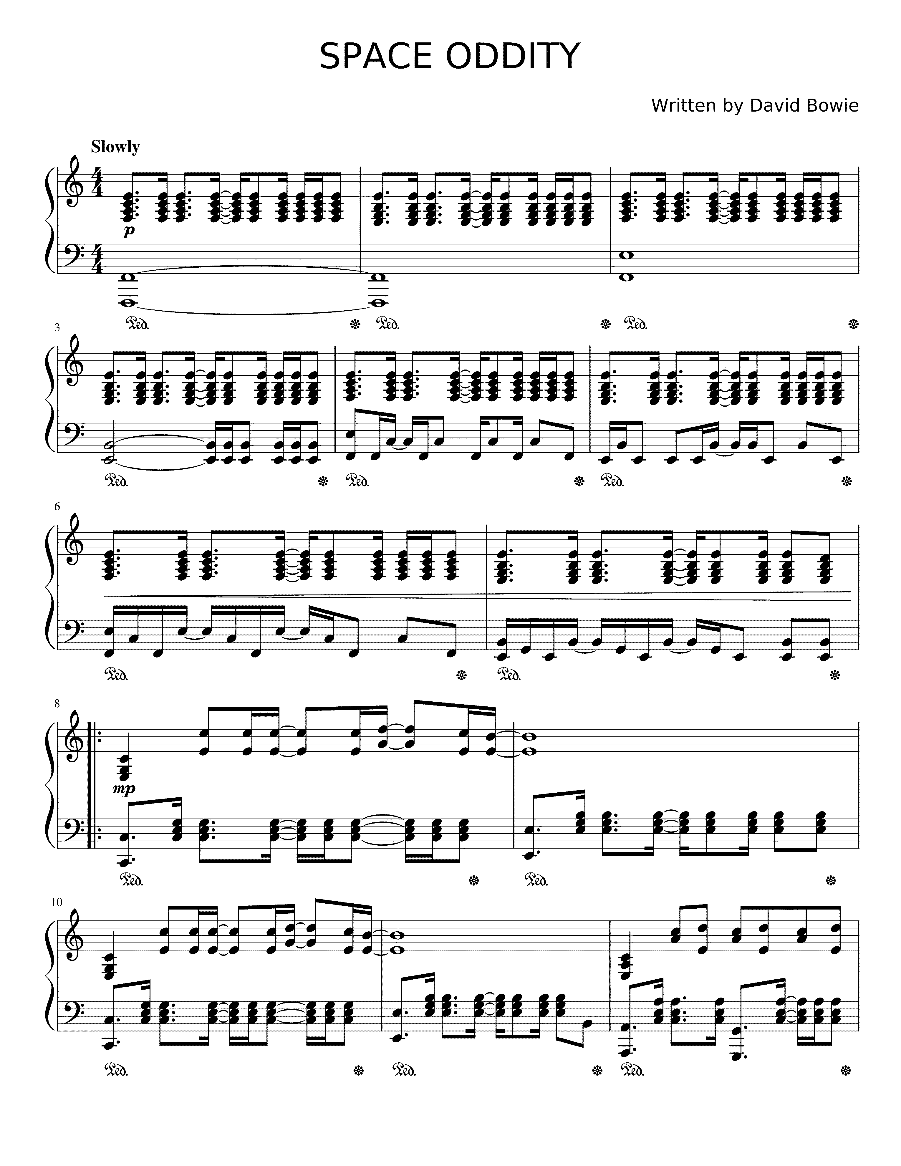 Partitura David Bowie
