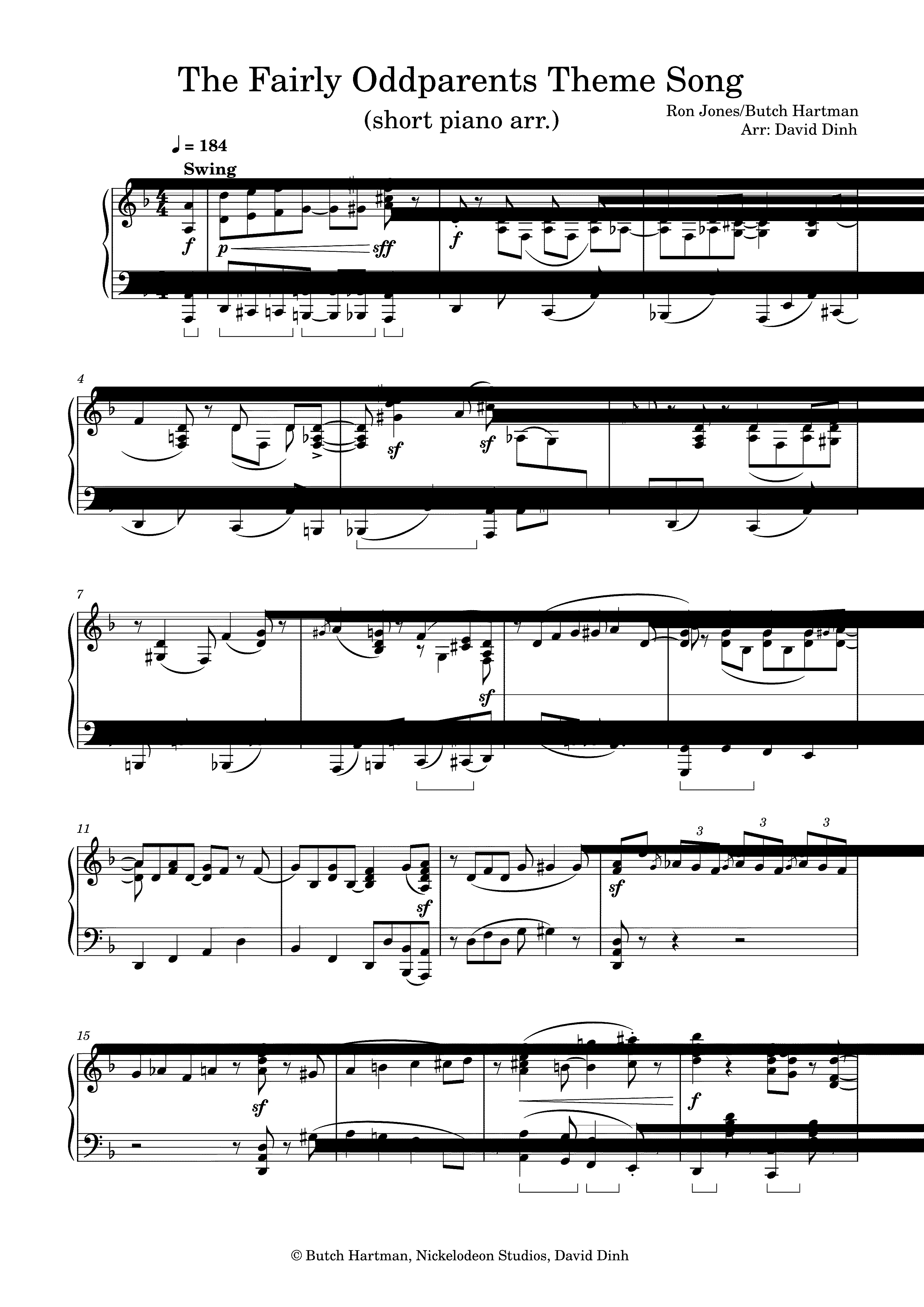 Partitura David Jones Theme
