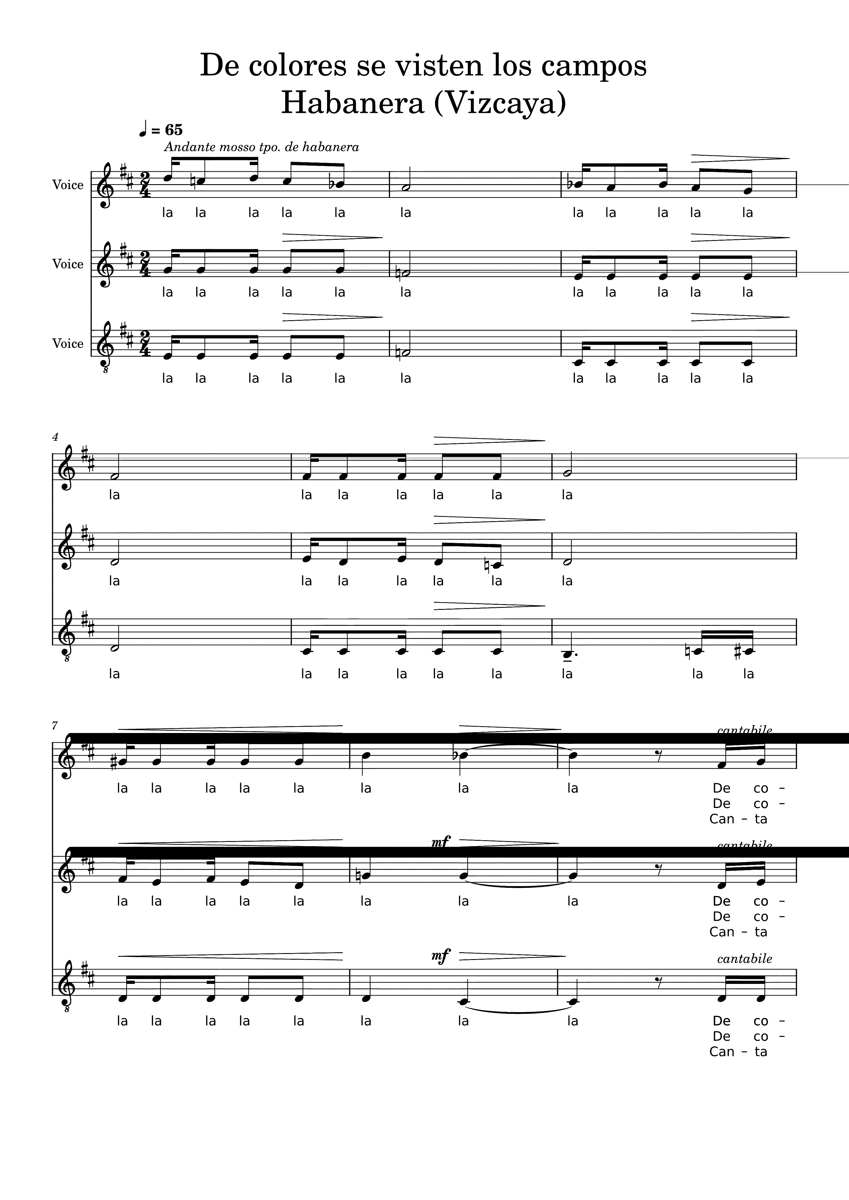 Partitura De Colores Se Visten Los Campos