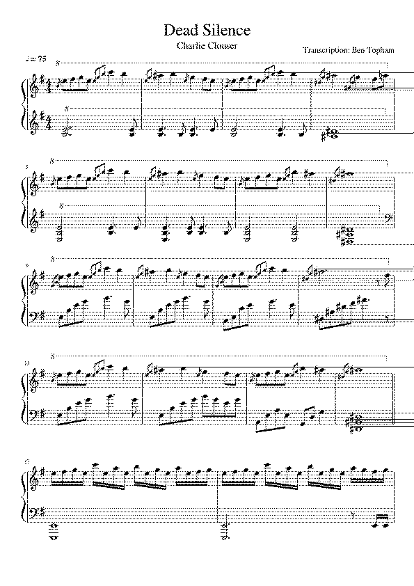 Partitura Dead Silence