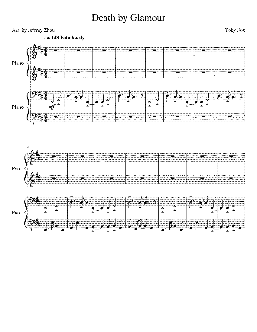 Partitura Death By Glamour