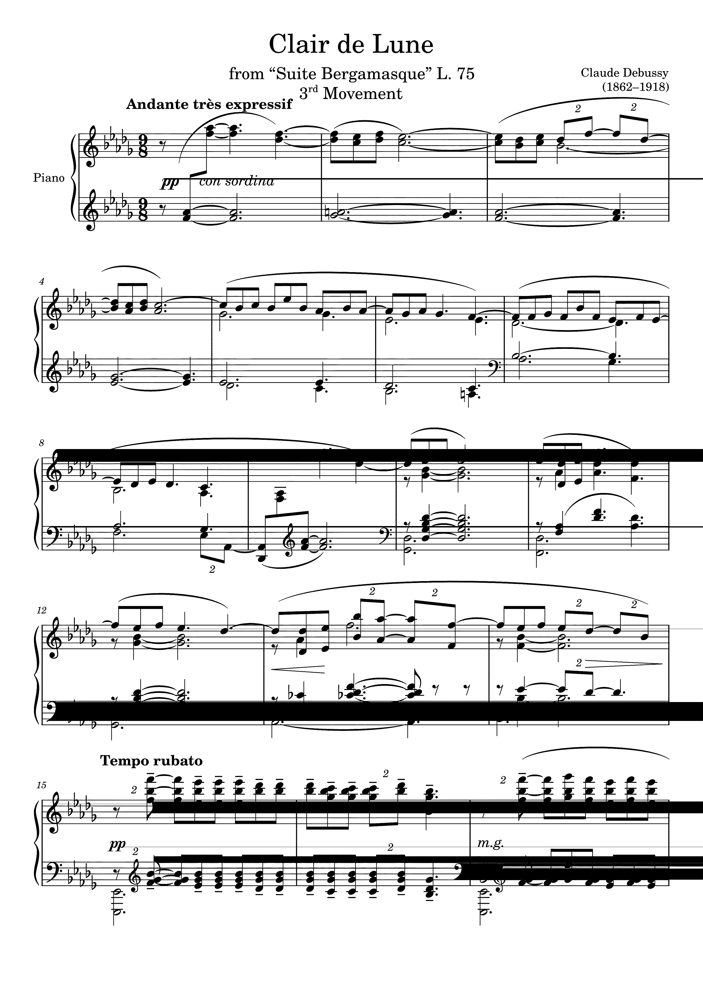 Partitura Debussy