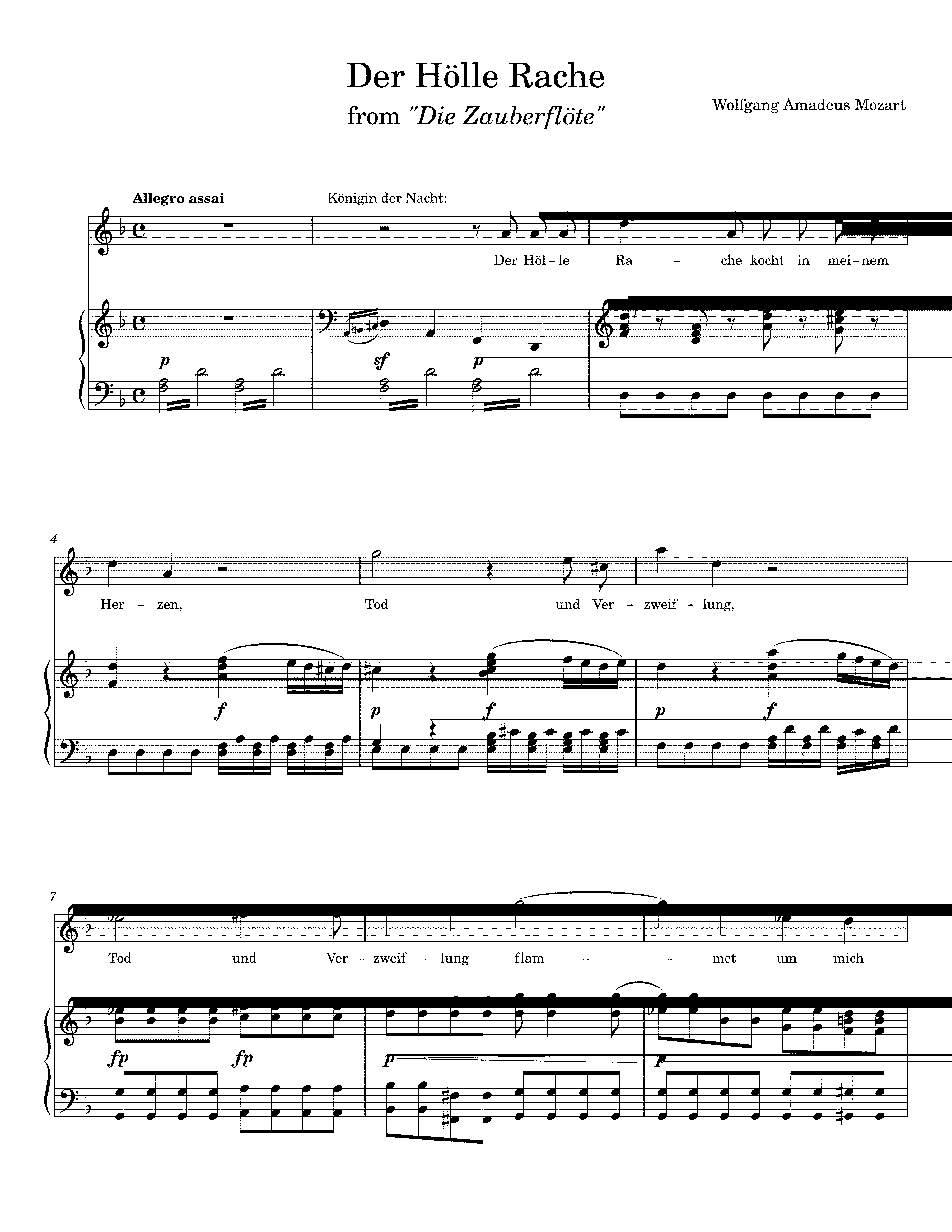 Partitura Der Holle Rache