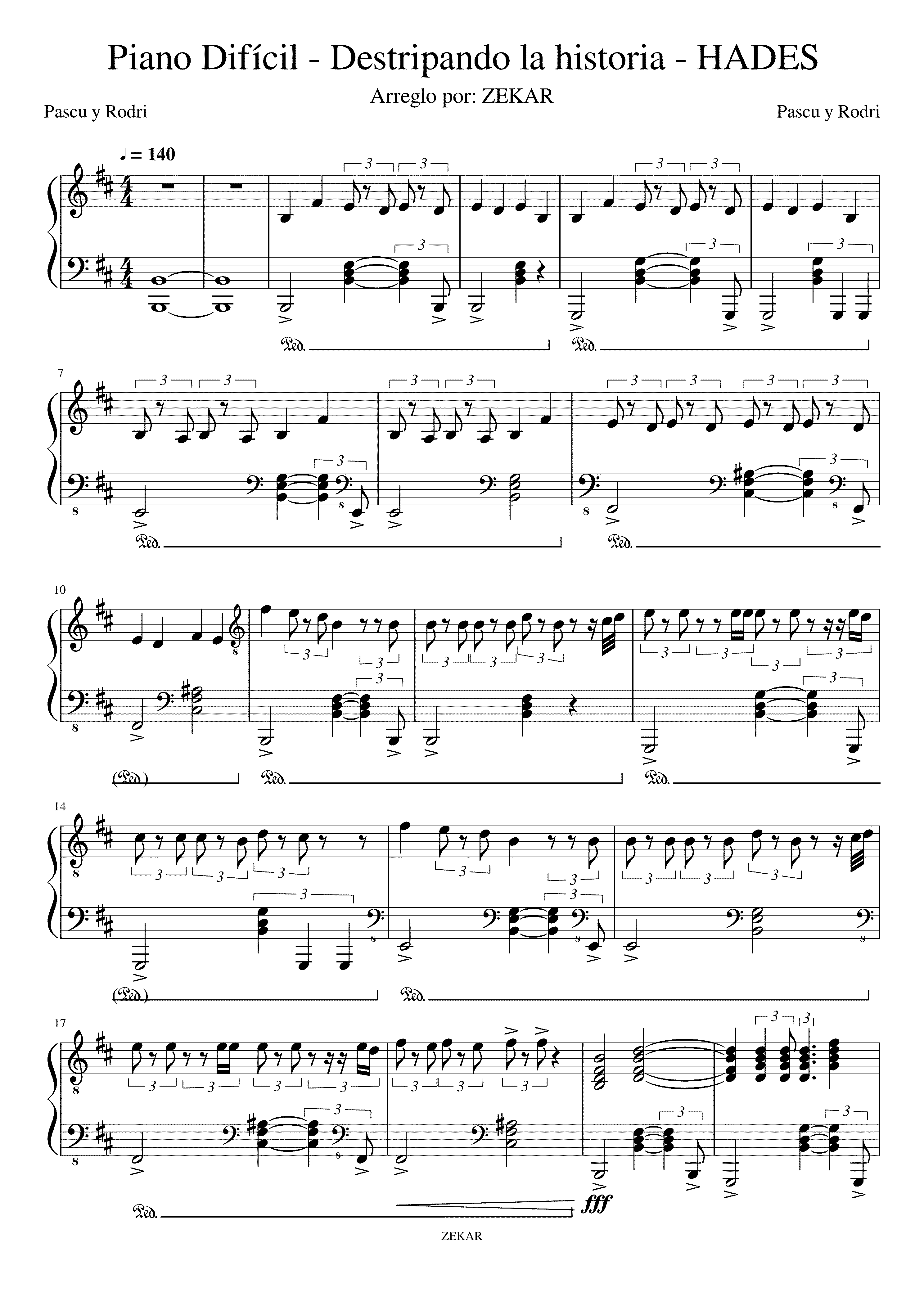 Partitura Dificil