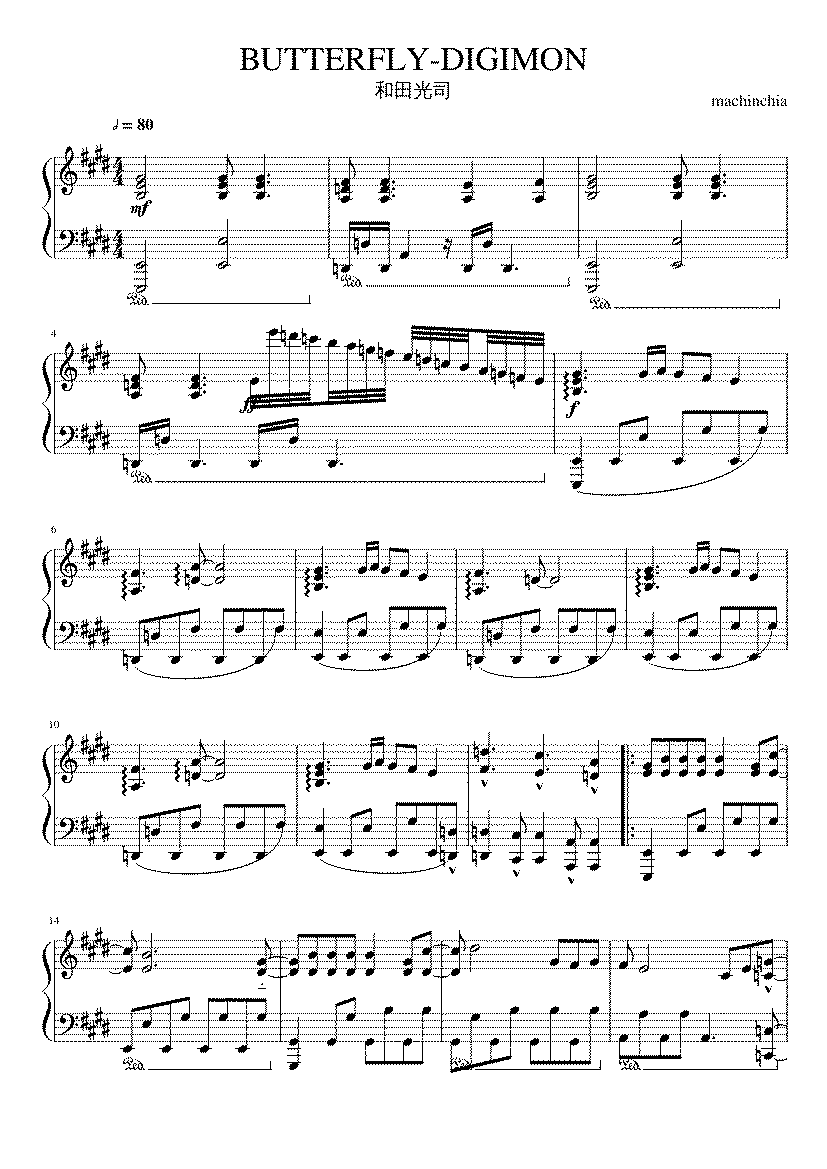 Partitura Digimon