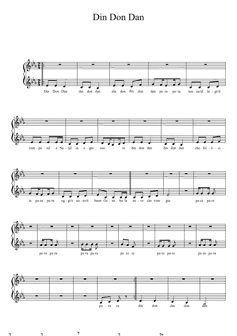 Partitura Din Dan Don