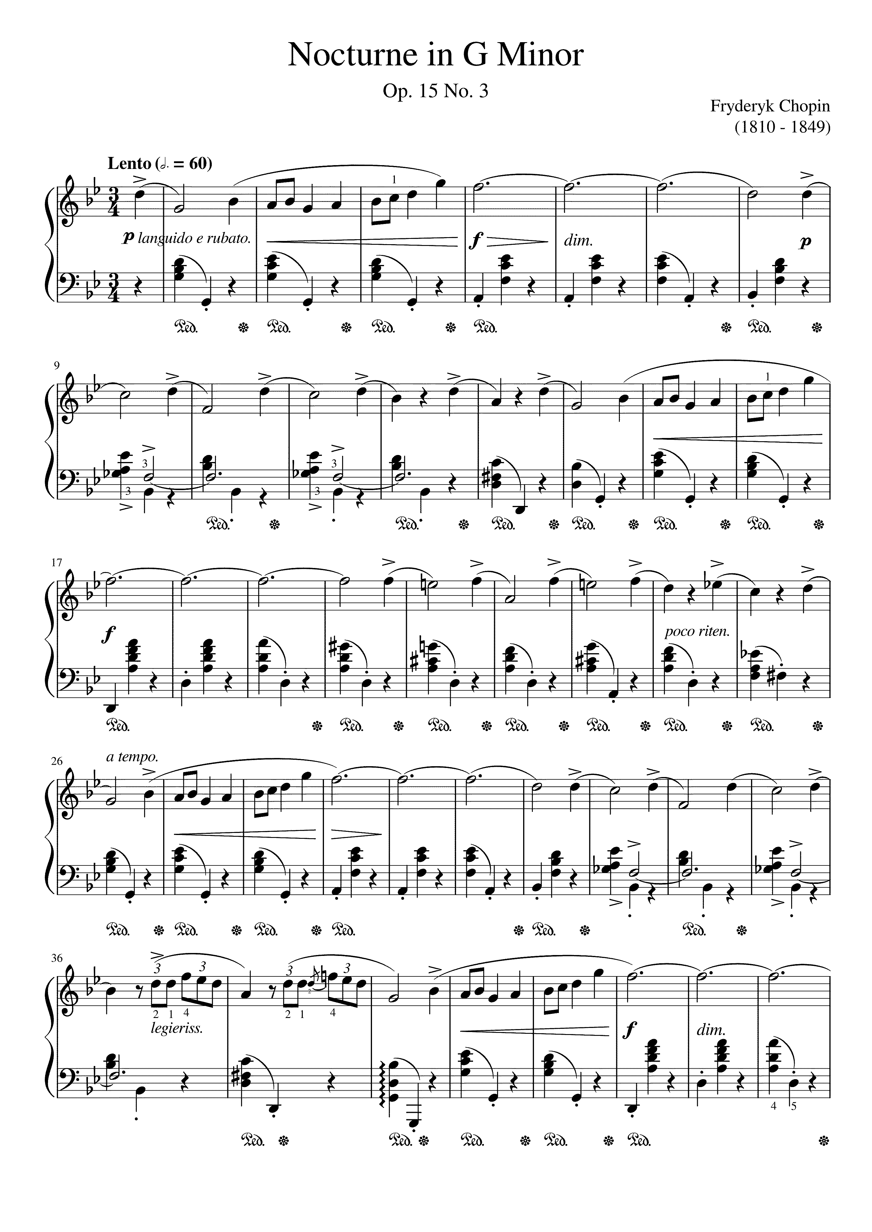 Partitura Dinamica en La
