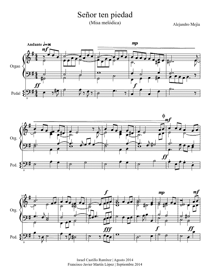Partitura Dinamicas en Una